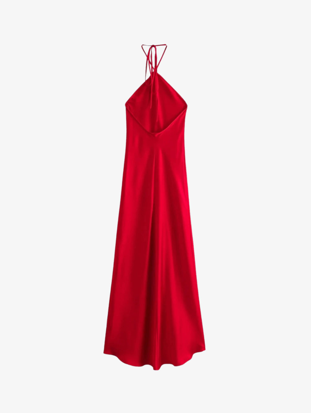 Vestido Longo Acetinado - Cherry Red