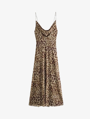 Vestido Tule Midi - Leopard