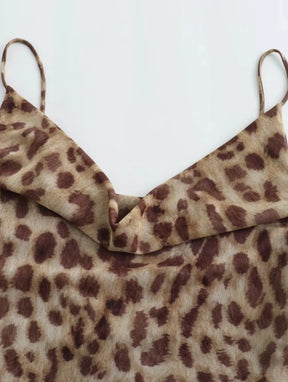 Vestido Tule Midi - Leopard