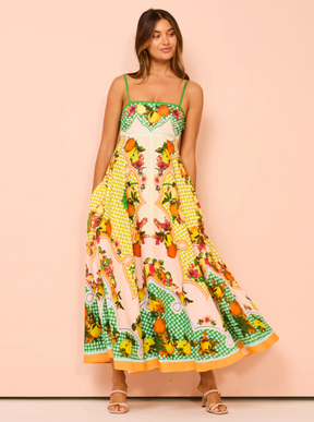 Vestido Midi Longo Estampado - Paraíso