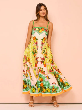 Vestido Midi Longo Estampado - Paraíso