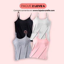 Camiseta com Sutiã Embutido e Tecido Respirável - Brunelle (PAGUE 2 LEVE 4)