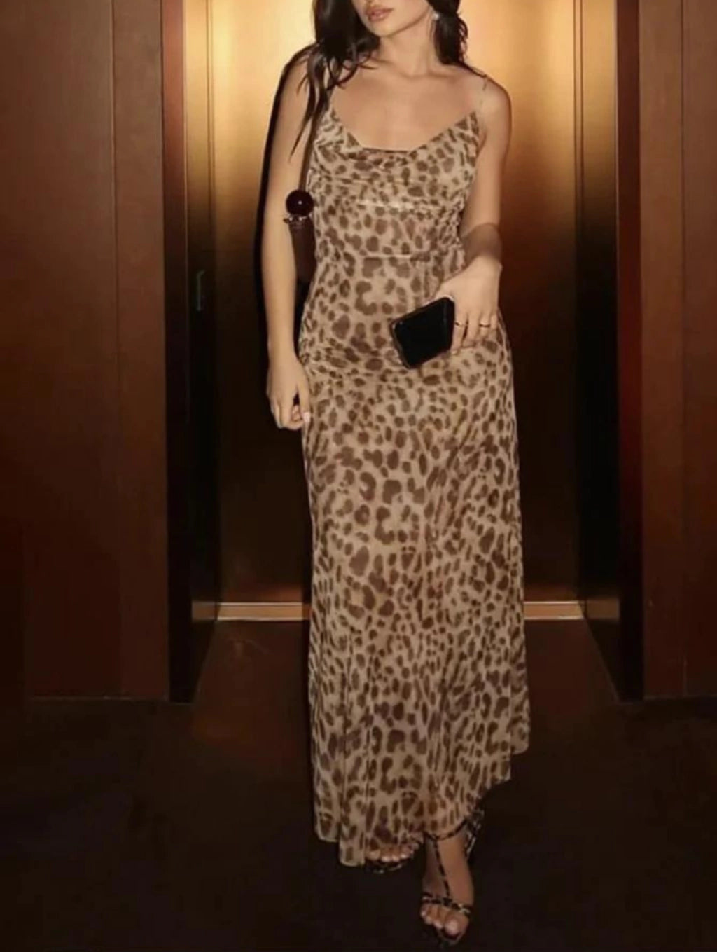 Vestido Tule Midi - Leopard