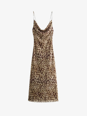 Vestido Tule Midi - Leopard