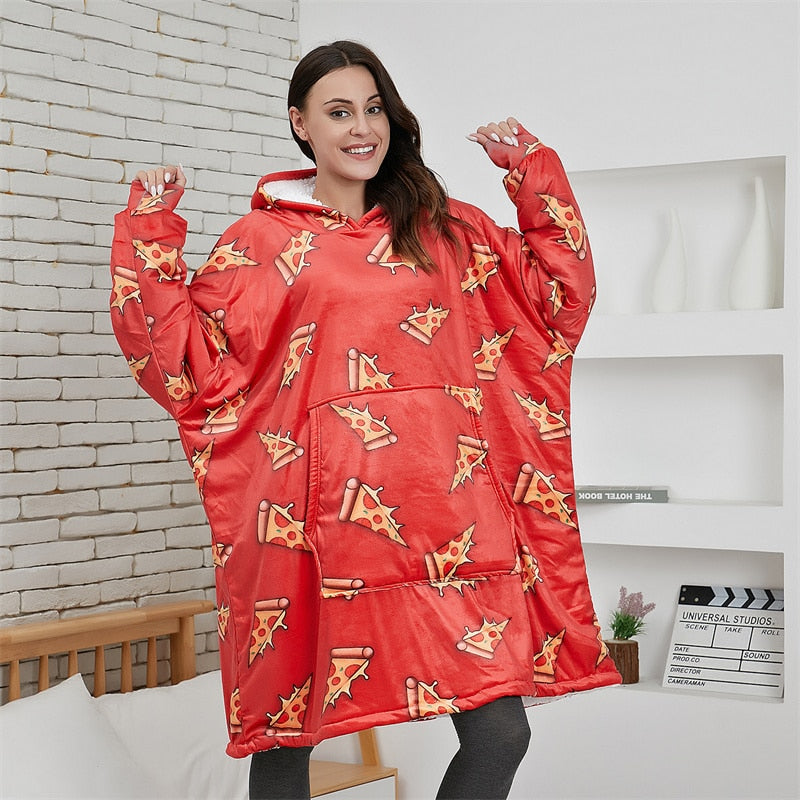 Pijama de Cobertor Angorá - Pizza